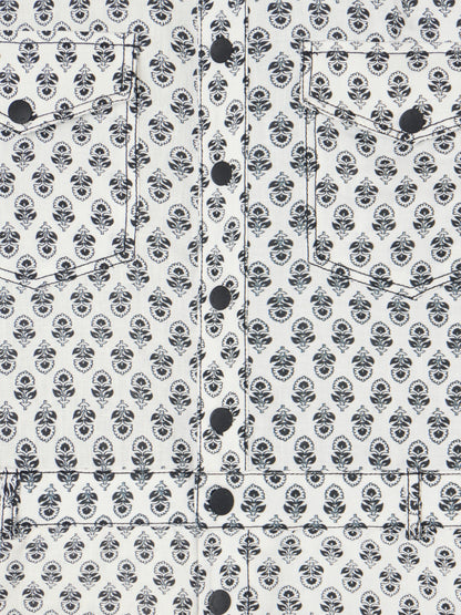 Mono lino estampado blanco