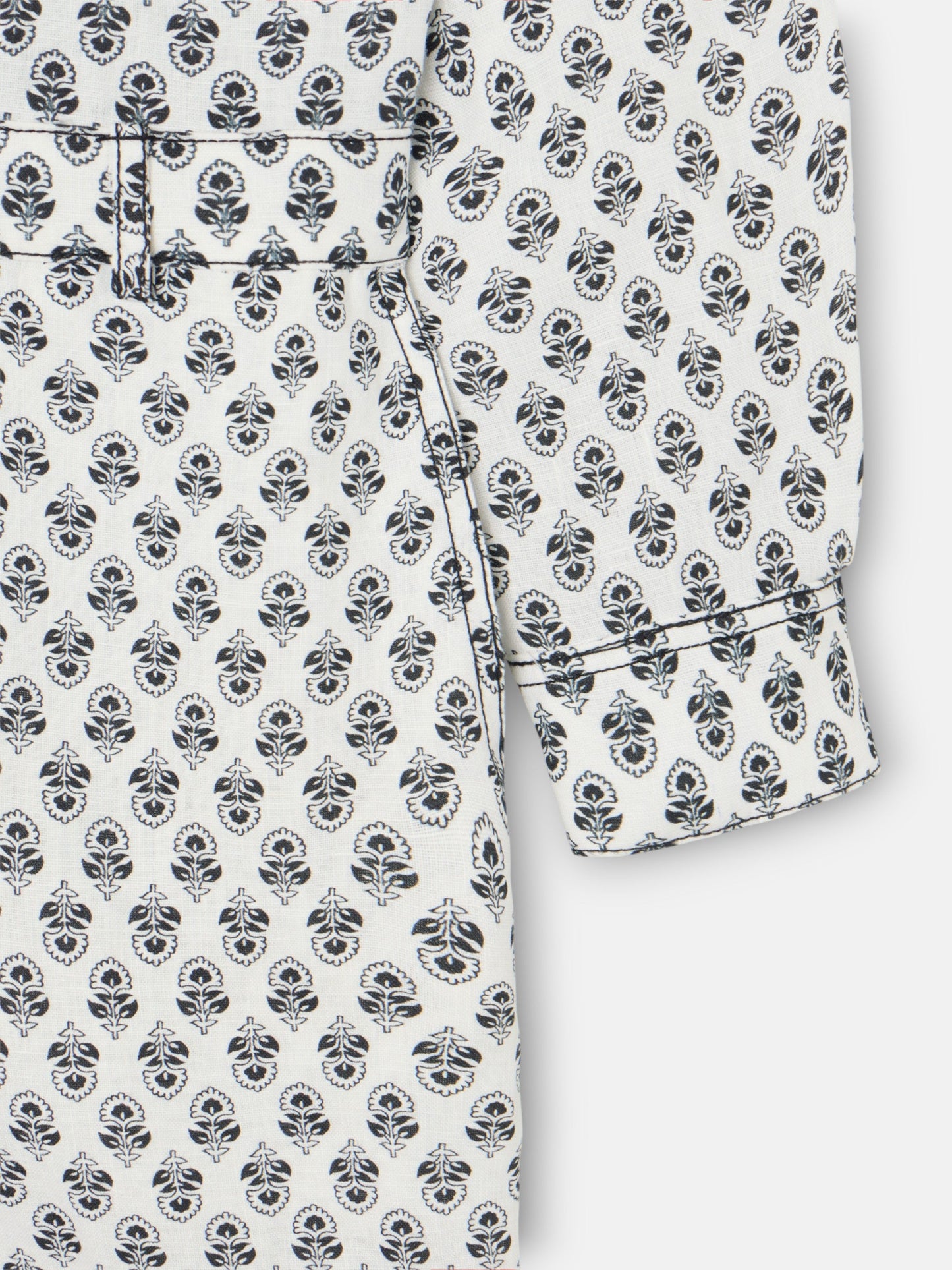 Mono lino estampado blanco