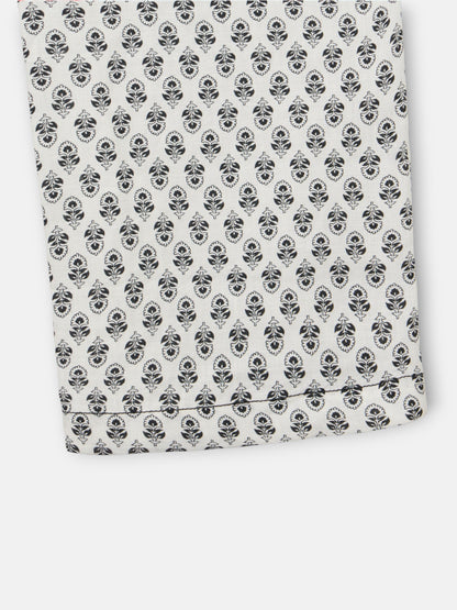 Mono lino estampado blanco