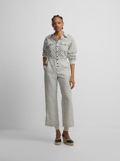 Mono lino estampado blanco