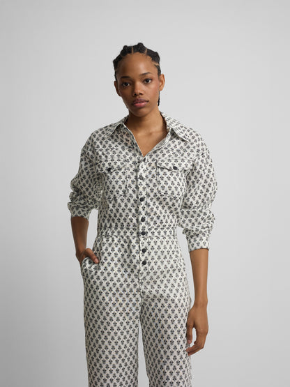 Mono lino estampado blanco