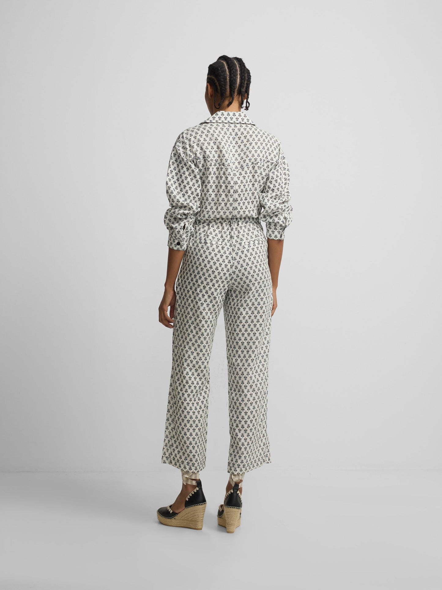 Mono lino estampado blanco