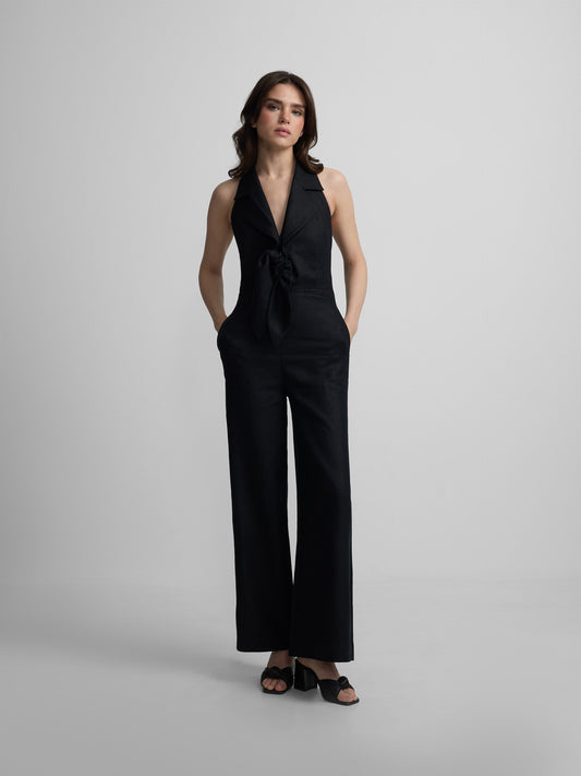 Mono halter lino negro