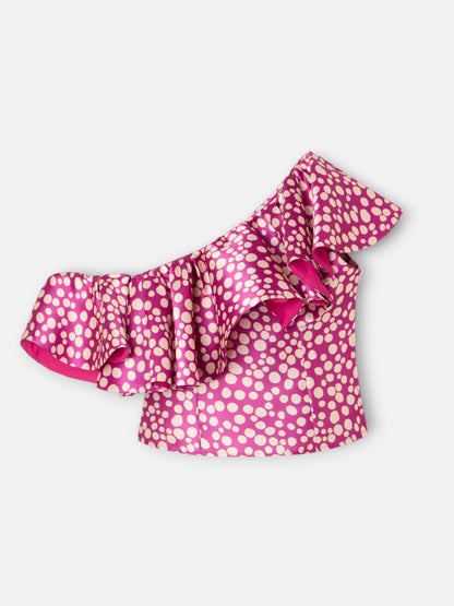 Top event collection estampado morado