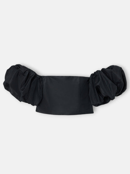 Top CaprilexSilbon tafeta negra