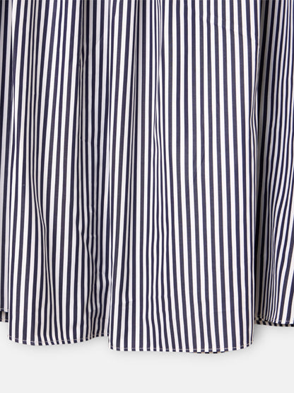 Falda midi unique rayas azul marino
