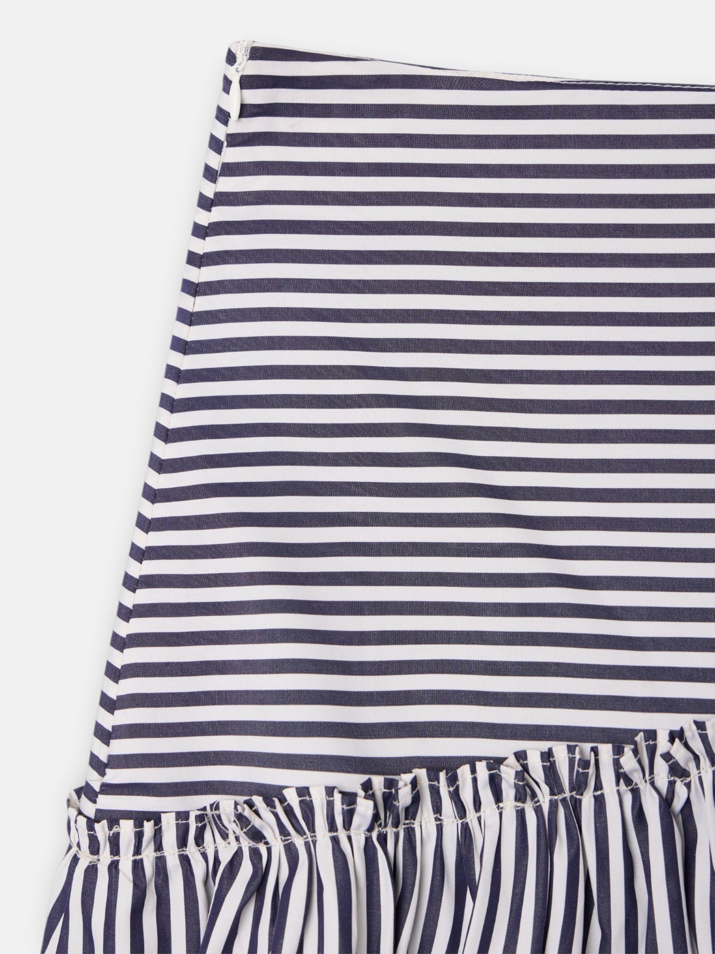 Falda midi unique rayas azul marino