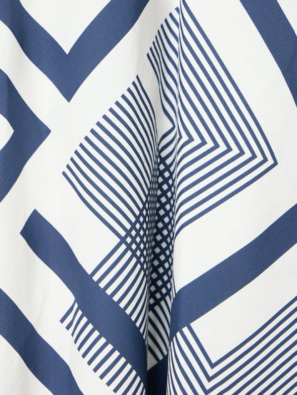 Falda midi unique estampado azul