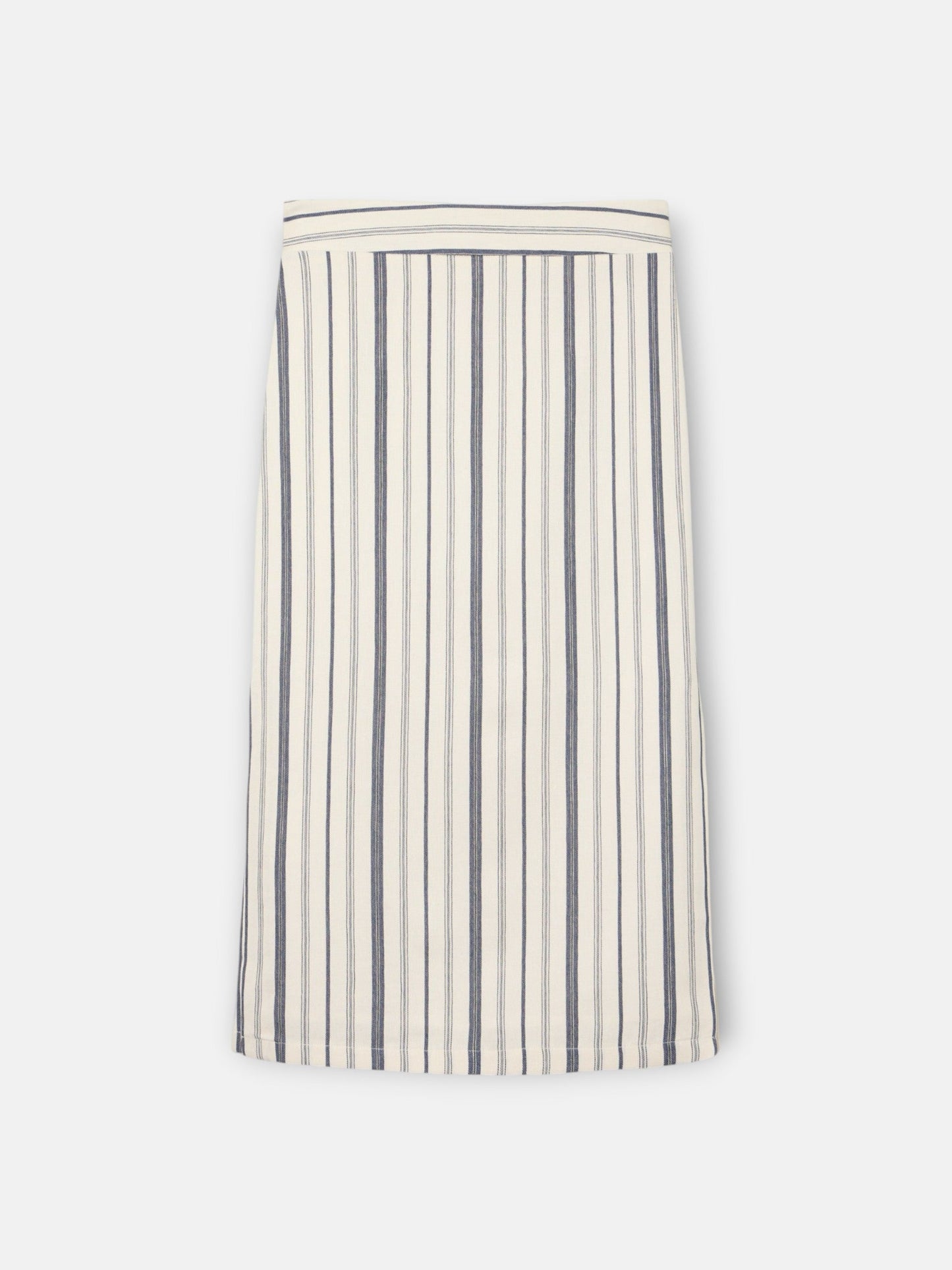 Falda midi unique rayas azul y beige