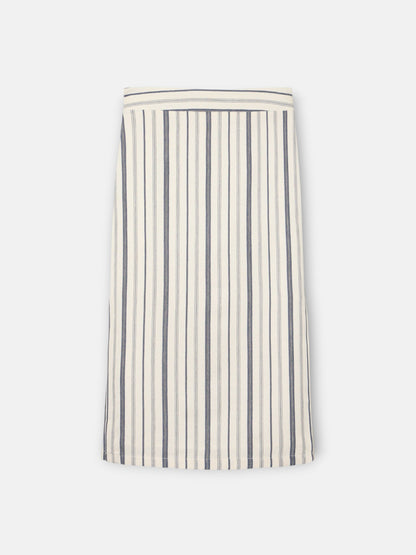 Falda midi unique rayas azul y beige