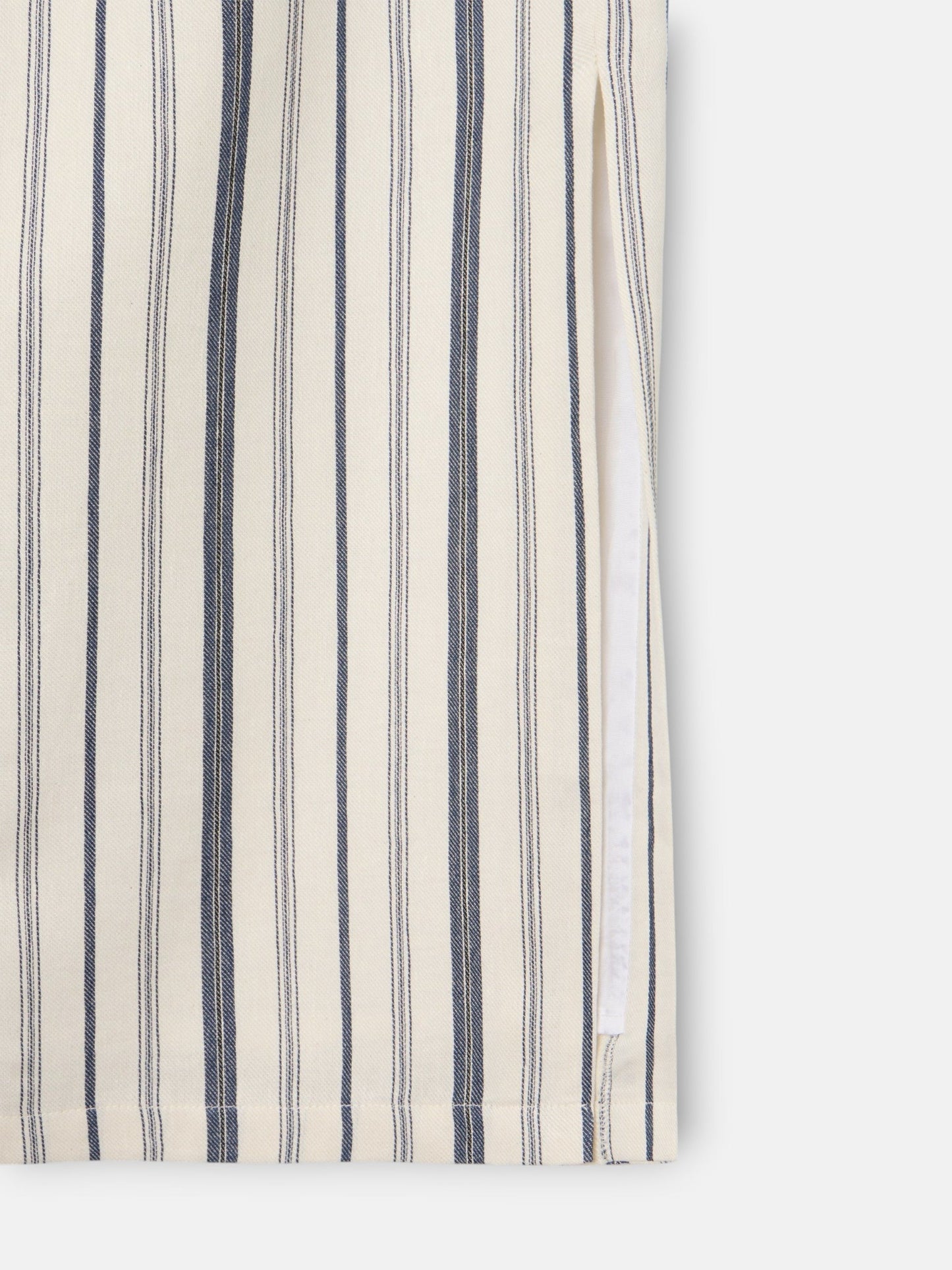 Falda midi unique rayas azul y beige