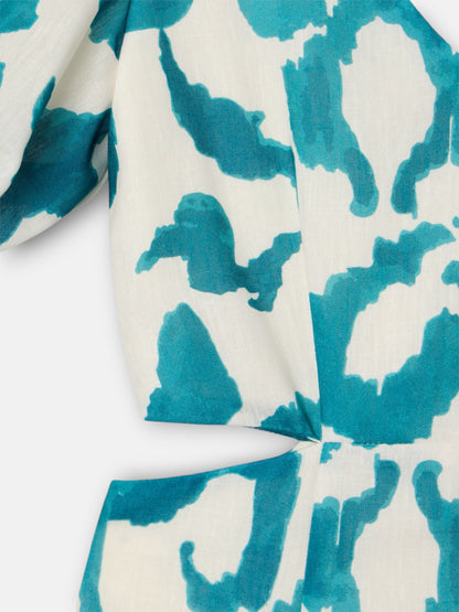 Vestido event collection cut out estampado verde