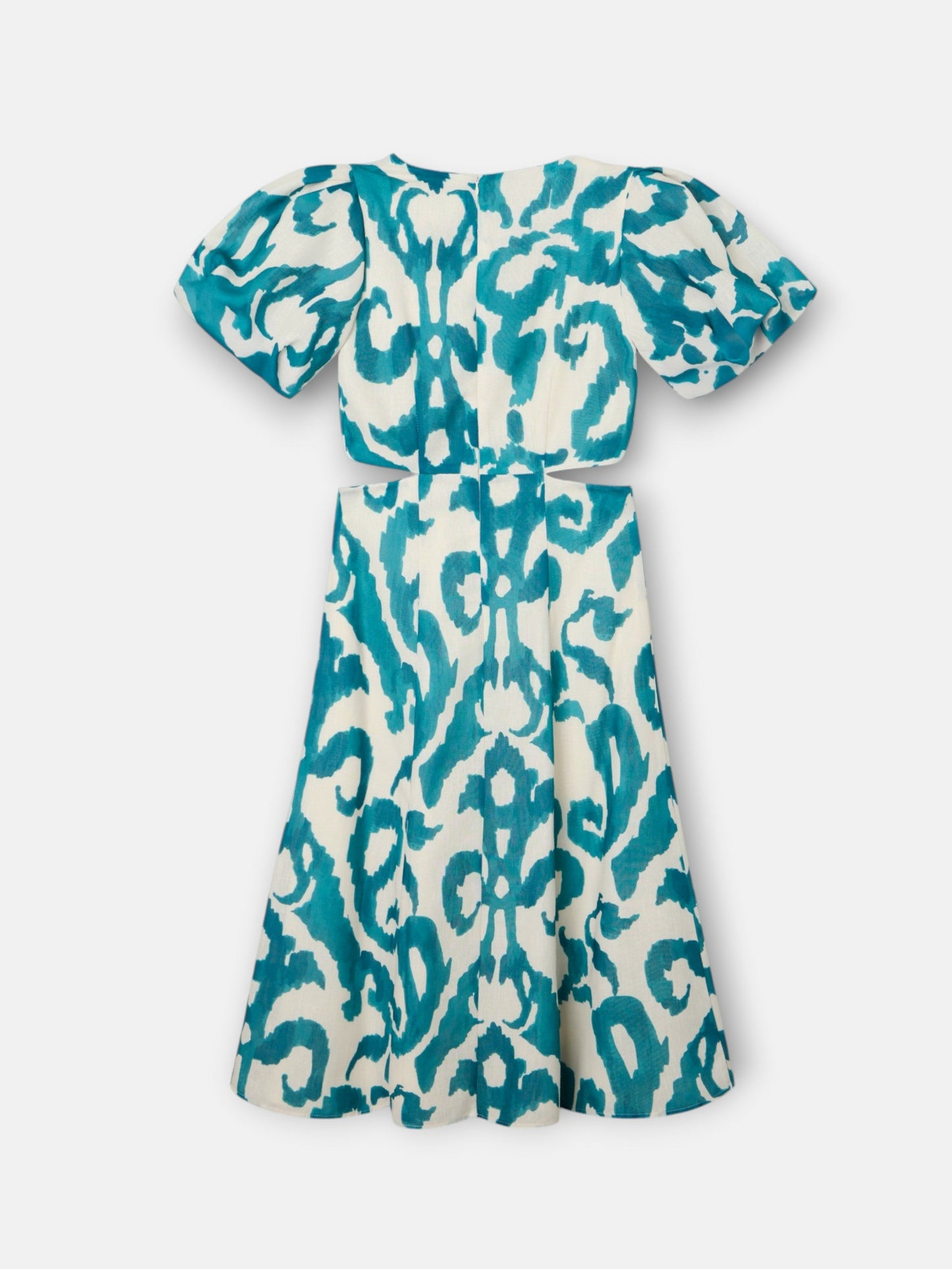 Vestido event collection cut out estampado verde