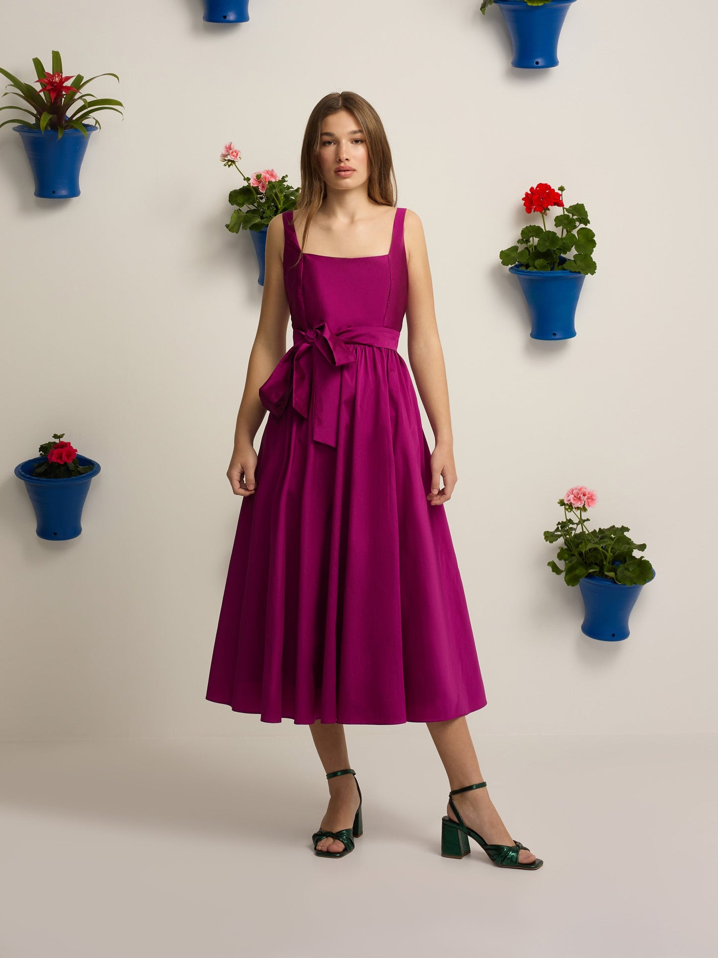 Vestido event collection tafeta morado