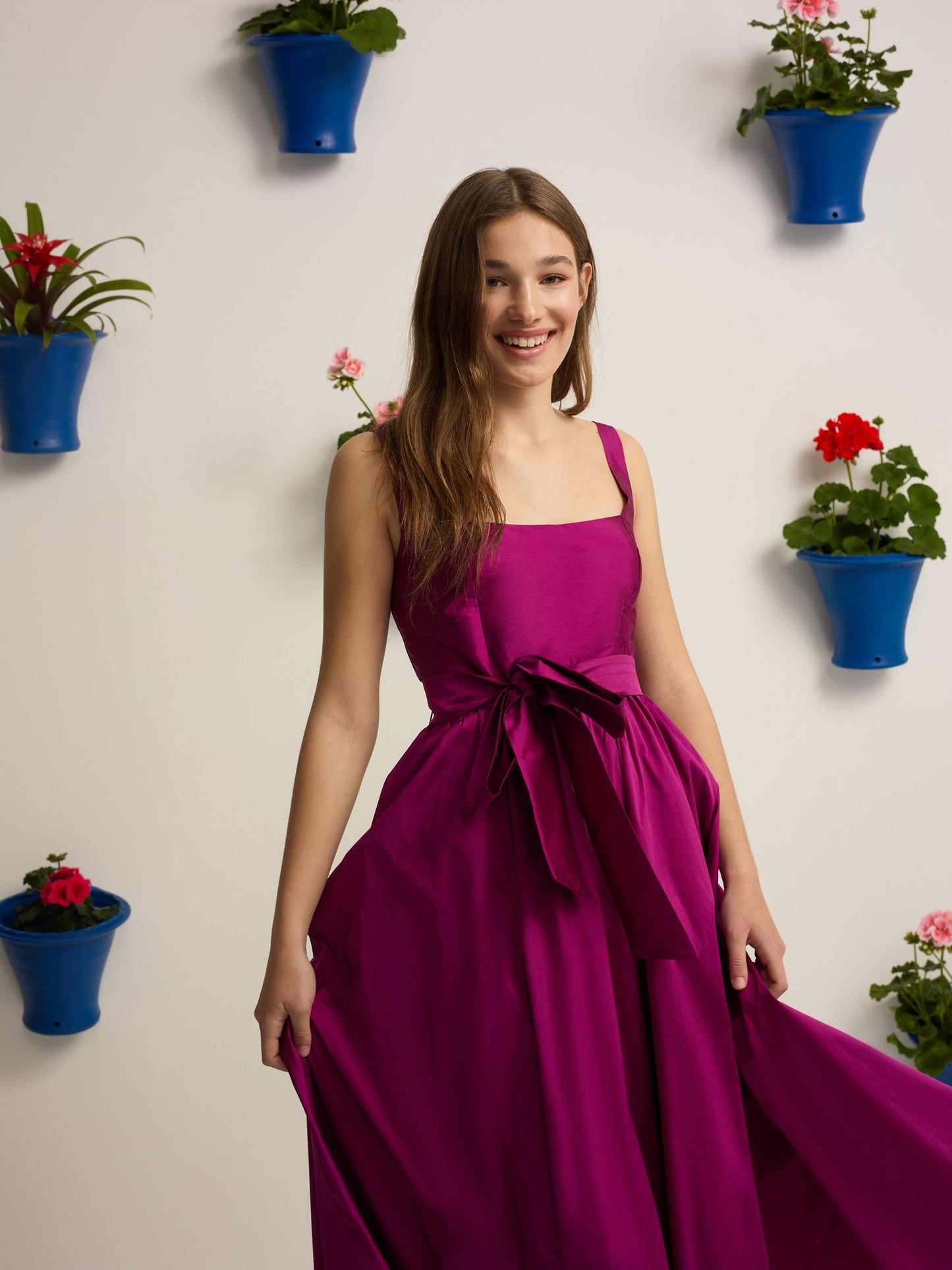 Vestido event collection tafeta morado