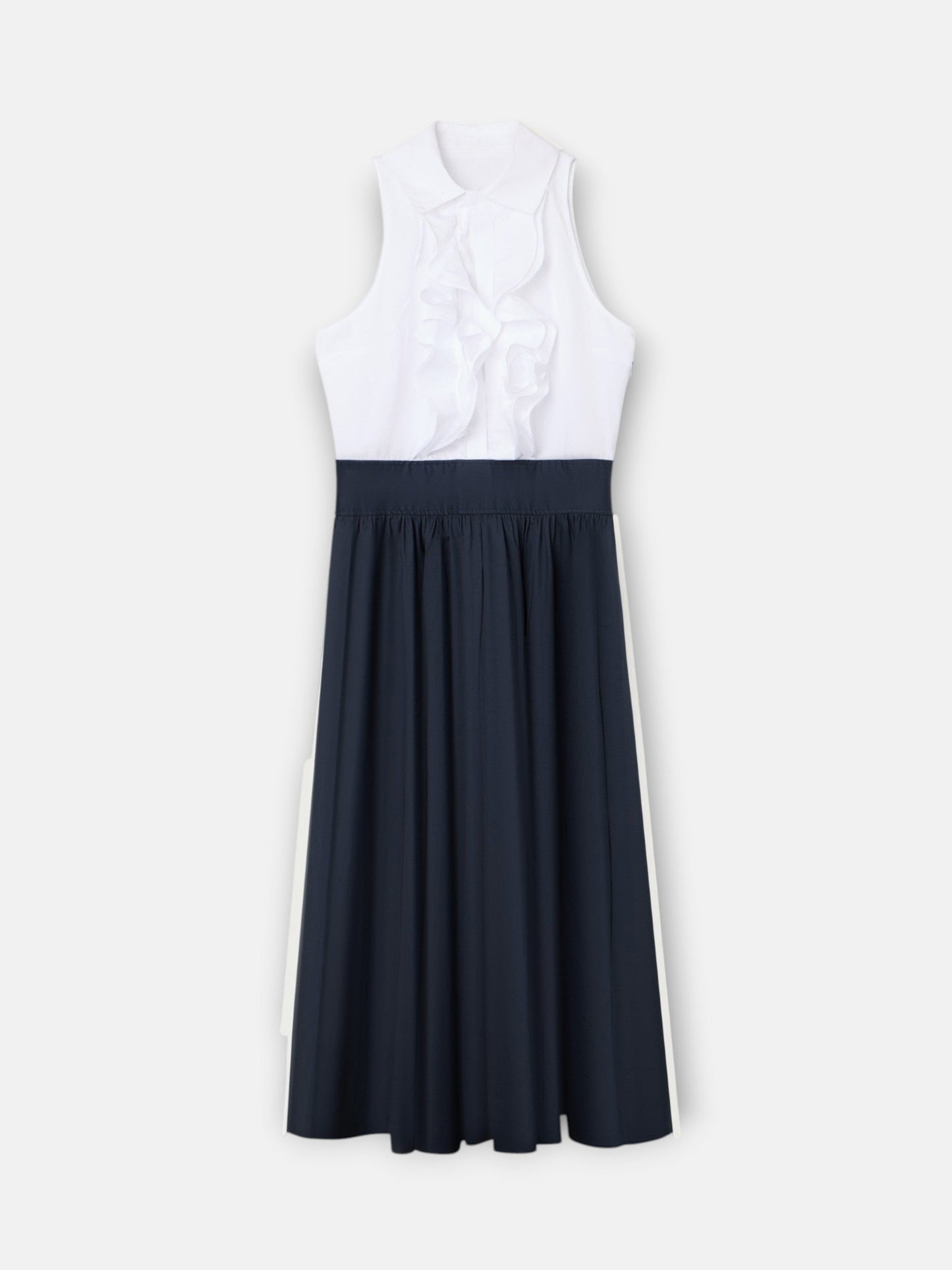 Vestido unique camisero azul marino y blanco