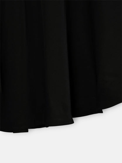Vestido CaprilexSilbon manga asimétrica organza