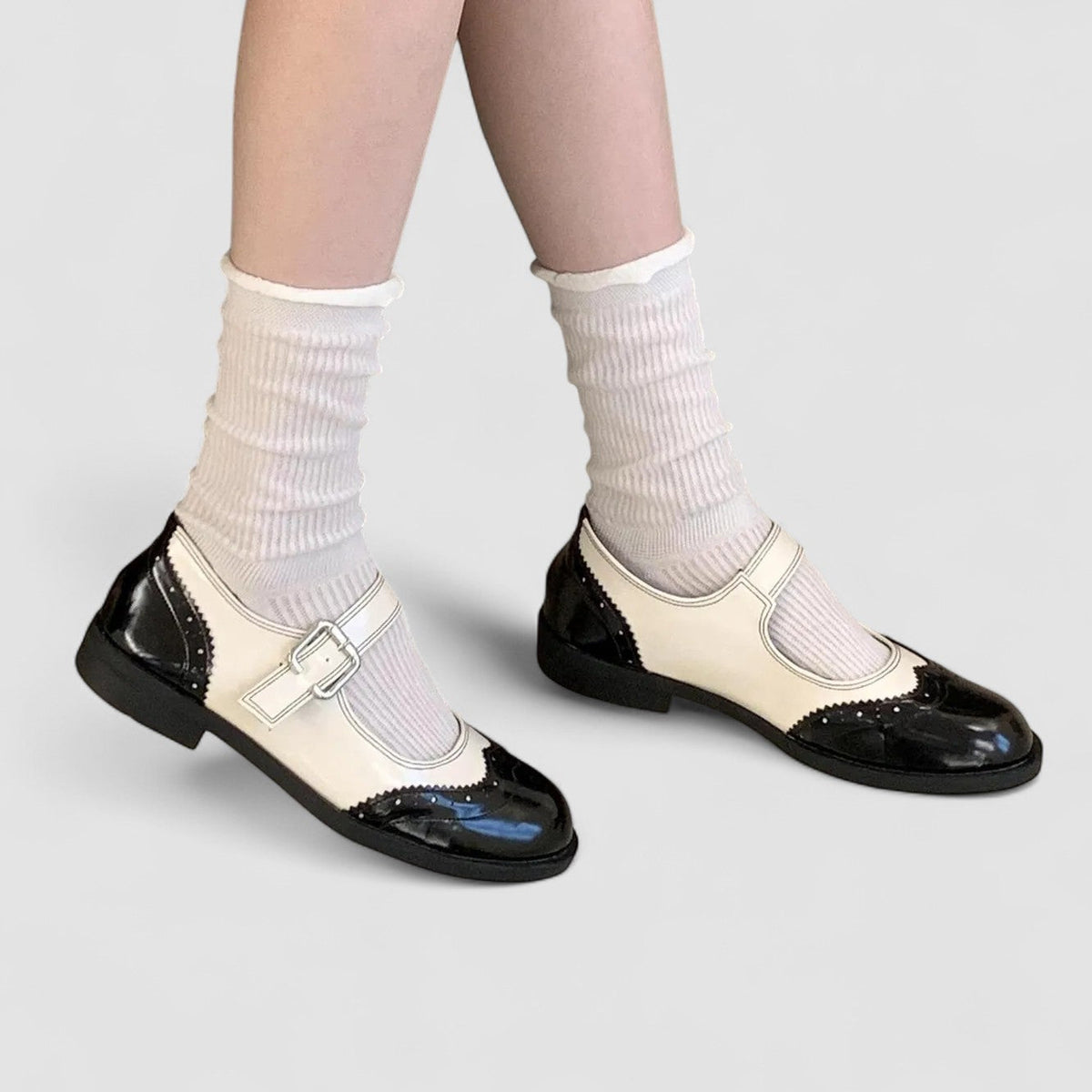 Aurenza - Zapatos Mary Jane Bicolores para Mujer