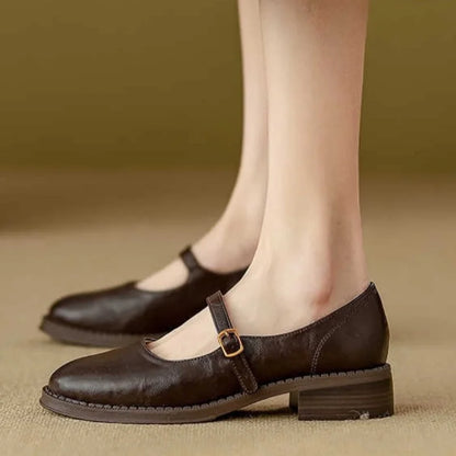 Dorvanna - Zapatos Mary Jane para mujer con tacón bajo y comodidad