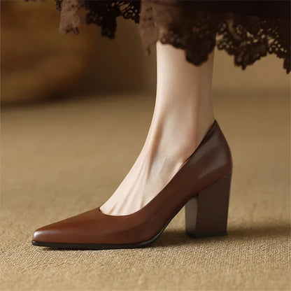 Verona - Elegantes zapatos de tacón bloque para mujer