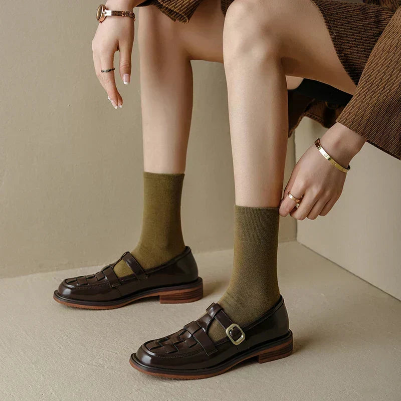 Isava - Zapatos Mary Jane Vintage para Mujer