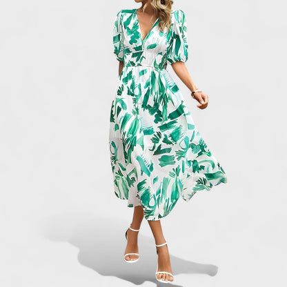 Carla - Vestido Midi Floral Elegante