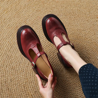 Elvana - Zapatos Mary Jane para mujer con tacón ancho