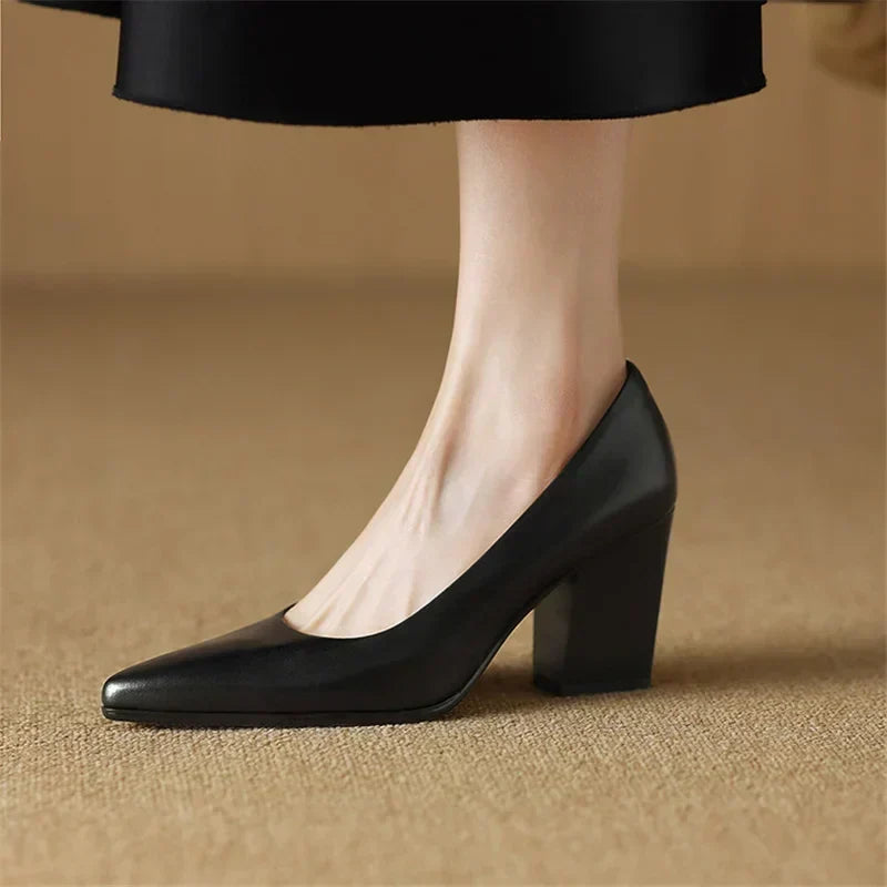 Verona - Elegantes zapatos de tacón bloque para mujer