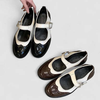 Aurenza - Zapatos Mary Jane Bicolores para Mujer