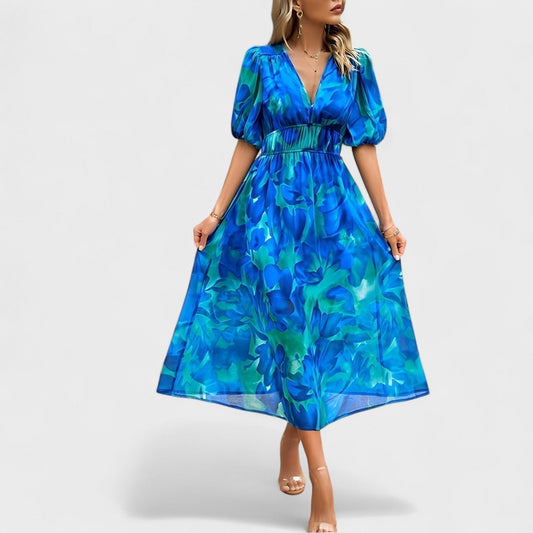 Carla - Vestido Midi Floral Elegante
