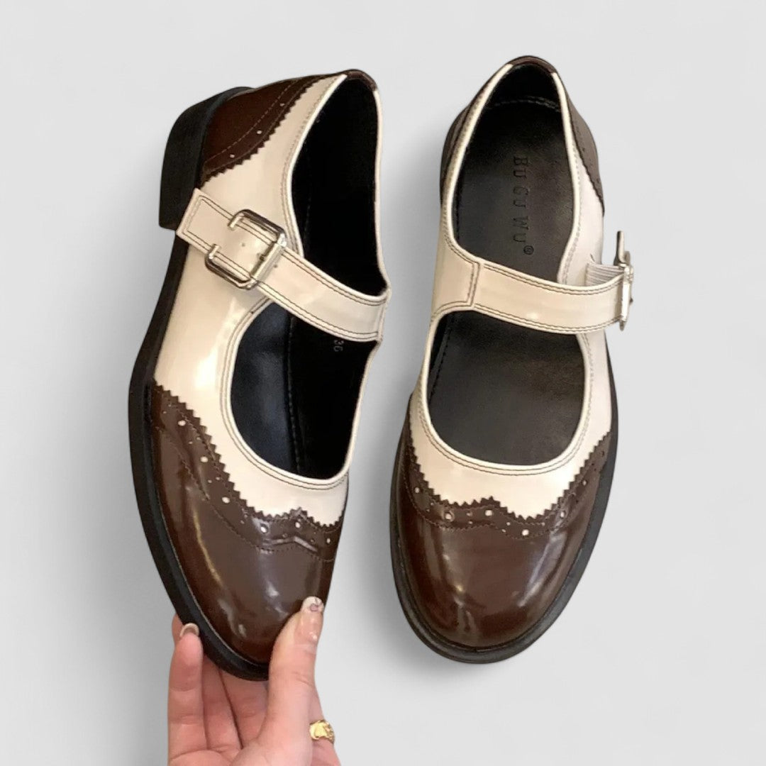 Aurenza - Zapatos Mary Jane Bicolores para Mujer