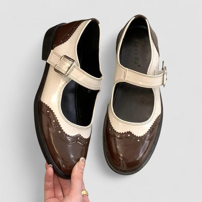 Aurenza - Zapatos Mary Jane Bicolores para Mujer