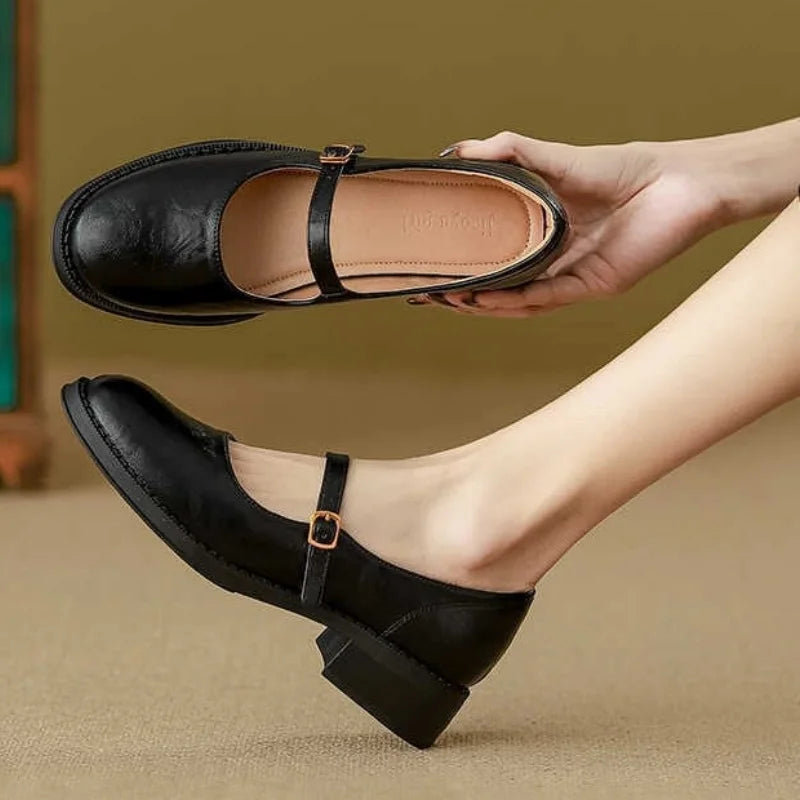 Dorvanna - Zapatos Mary Jane para mujer con tacón bajo y comodidad