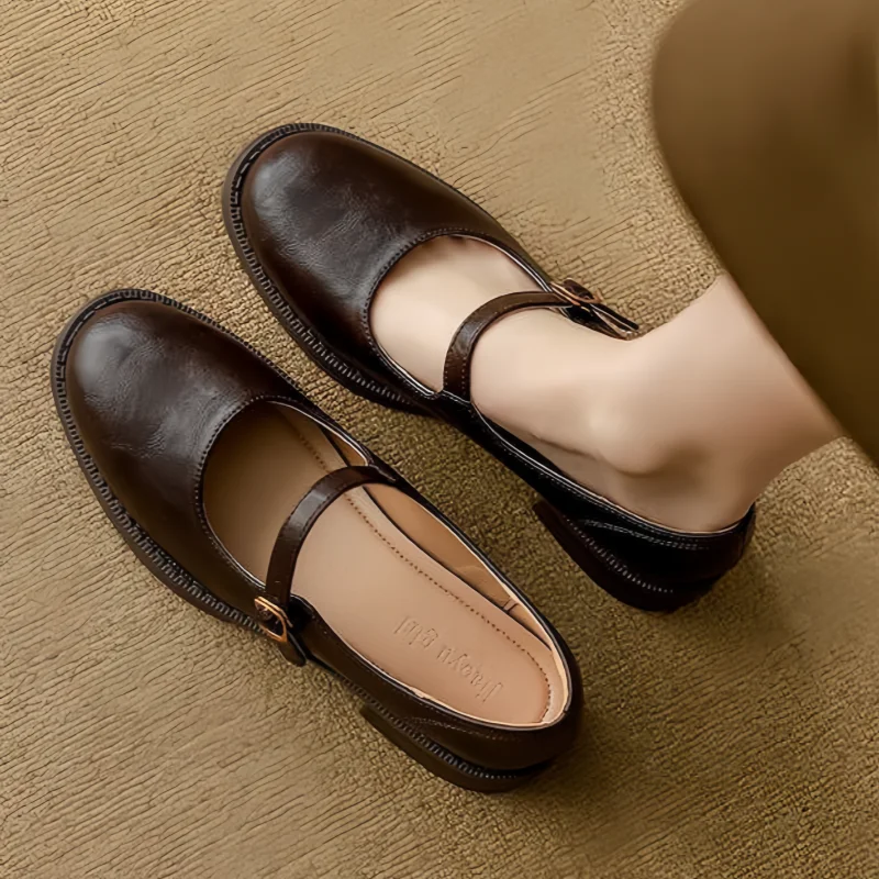 Dorvanna - Zapatos Mary Jane para mujer con tacón bajo y comodidad