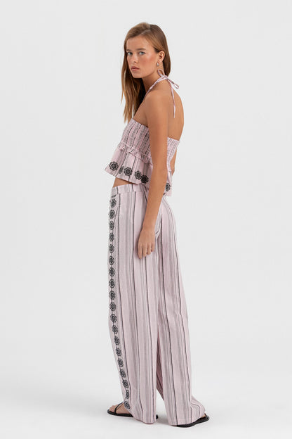 TOP RAYAS LUREX BORDADO