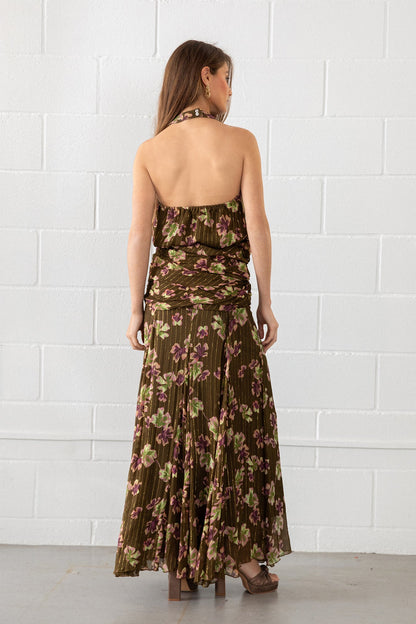 FALDA MIDI FRUNCE GODETS ALEGRA