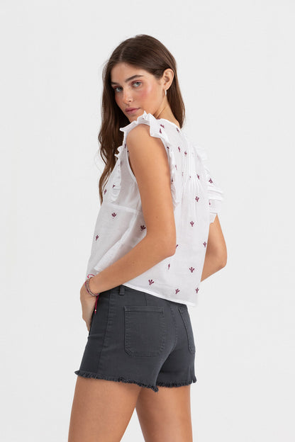 BLUSA DETALLE BORDADO ABALORIO