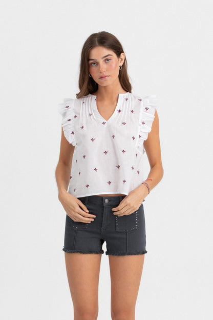 BLUSA DETALLE BORDADO ABALORIO