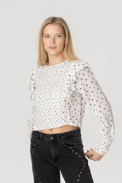 BLUSA FRUNCIDA VOLANTES