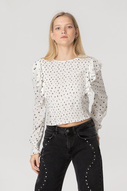 BLUSA FRUNCIDA VOLANTES