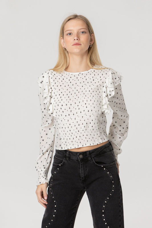 BLUSA FRUNCIDA VOLANTES