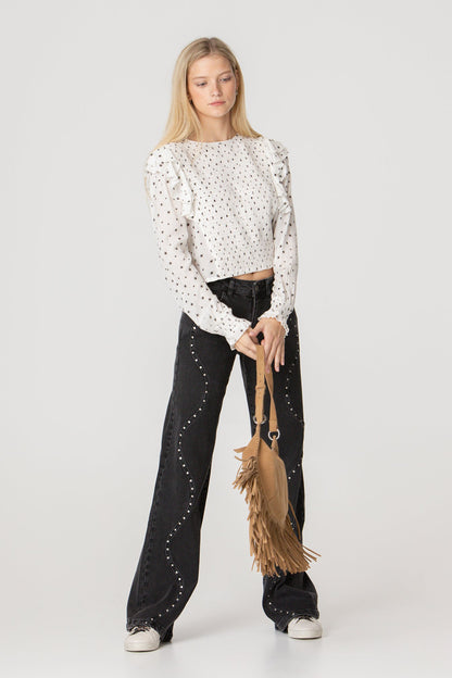 BLUSA FRUNCIDA VOLANTES
