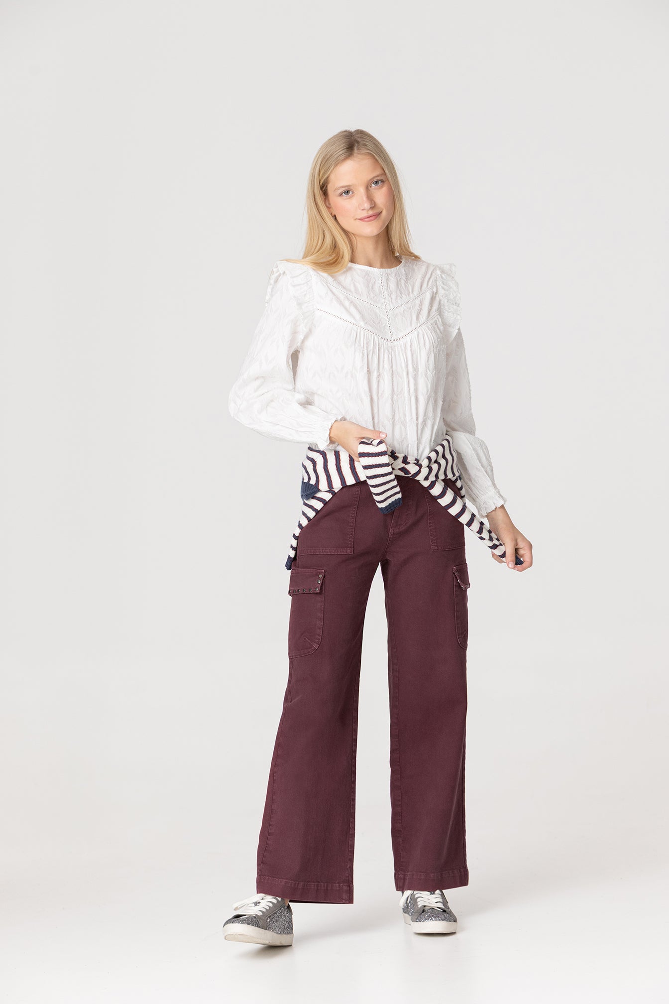 BLUSA TEXTURA VOLANTES