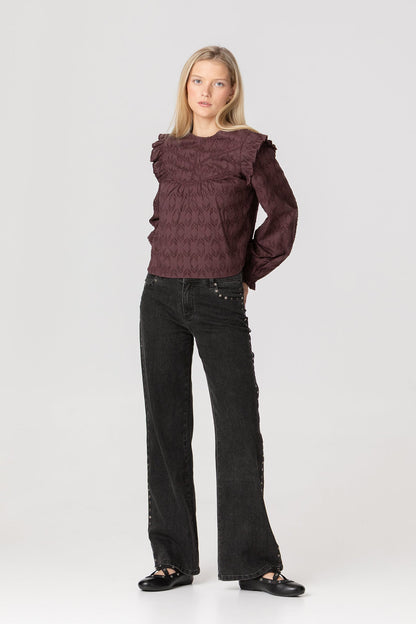 BLUSA TEXTURA VOLANTES