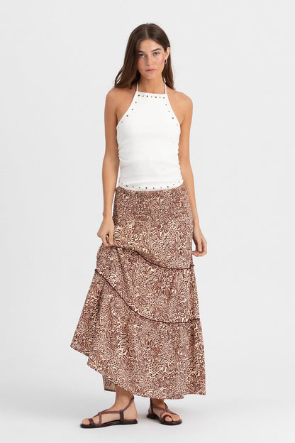 FALDA LARGA ESTAMPADA