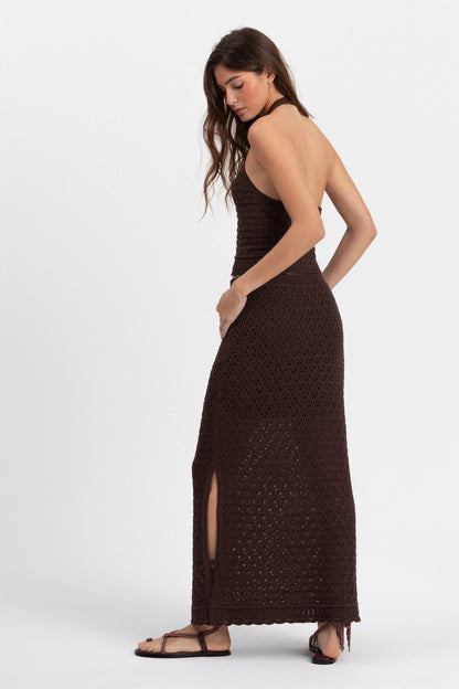 FALDA MIDI CROCHET