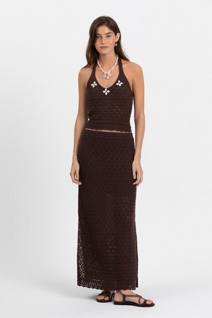 FALDA MIDI CROCHET
