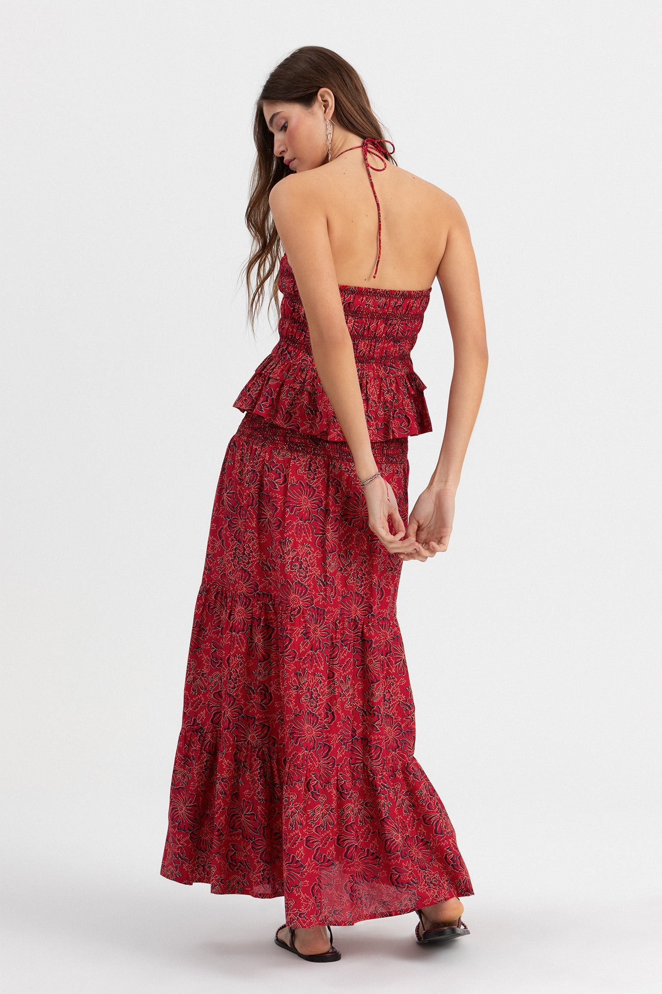 FALDA MIDI ESTAMPADA