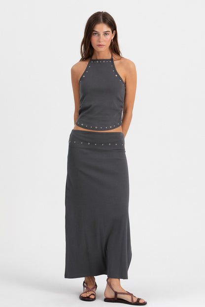FALDA MIDI EYELETS