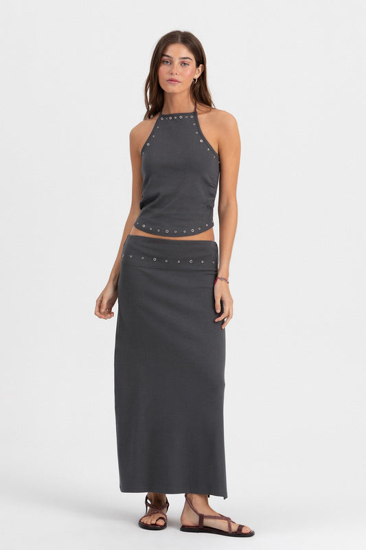 FALDA MIDI EYELETS